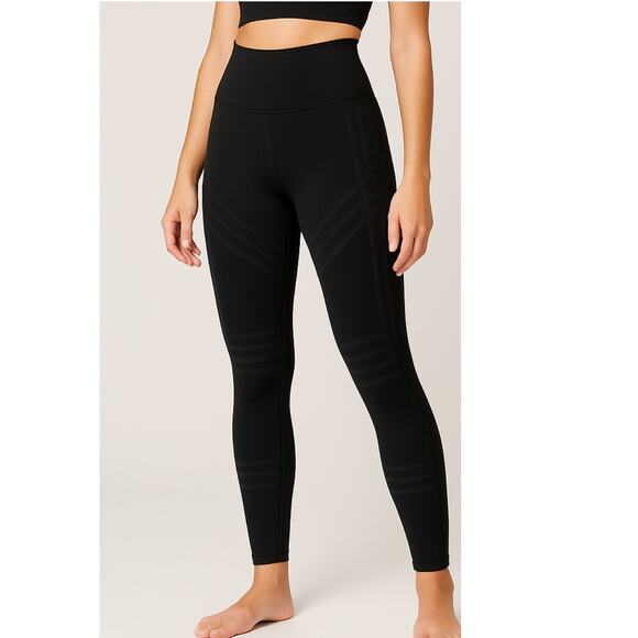 Alo Leggings Grey Black Womens High Rise XS - Picture 11 of 11